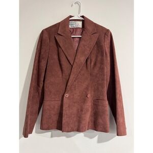 Samuel Robert Peter Hatsi Androu 6 Blazer Women S Faux Suede Double Vintage